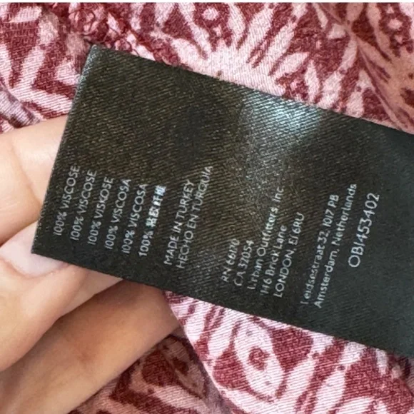 Anthropologie Dress Long Sleeve Tiered Skirt V-Neck Mini Knee Length Loose Fit L - Picture 11 of 15